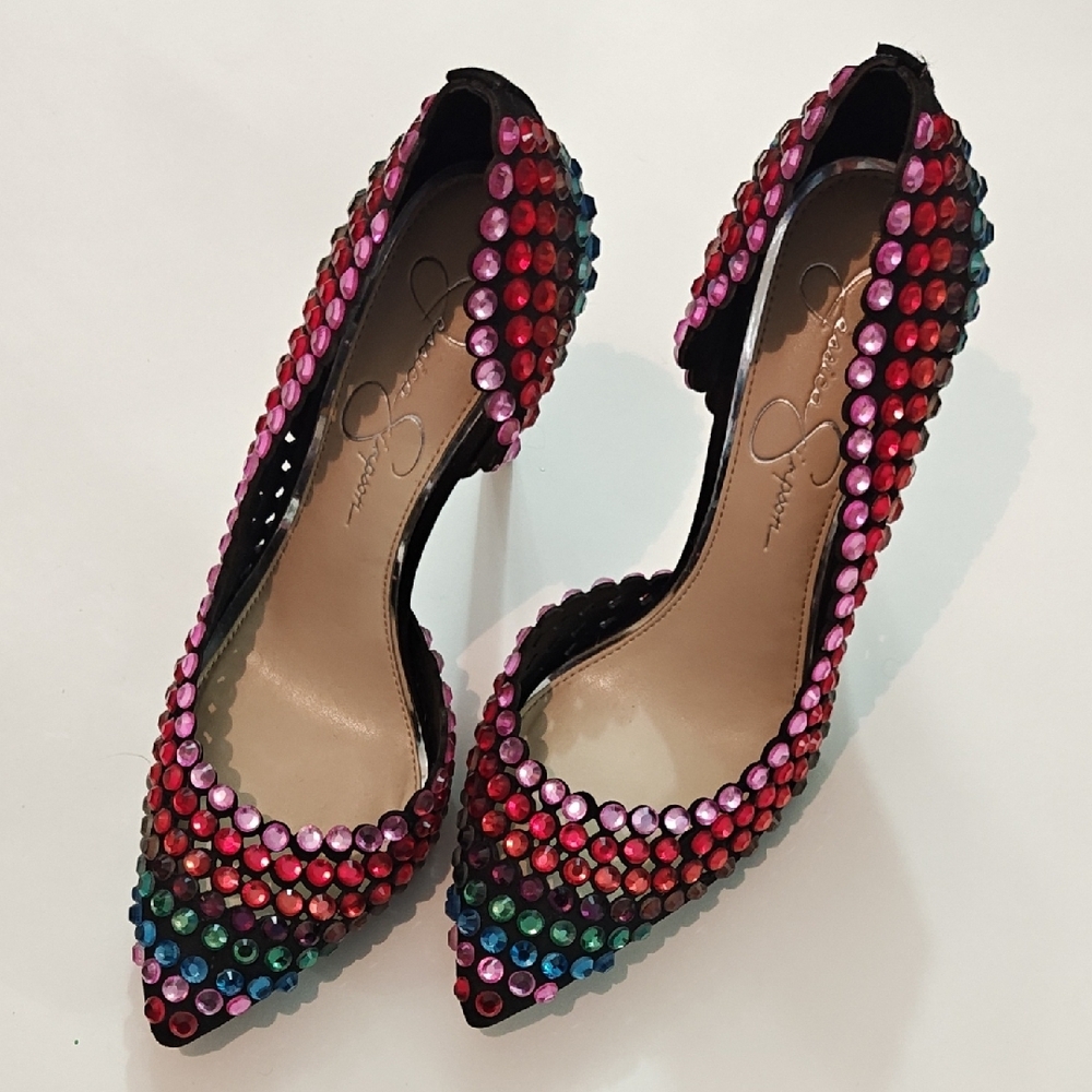 Jessica Simpson Colorful Embellished Heels - Picture 3 of 5